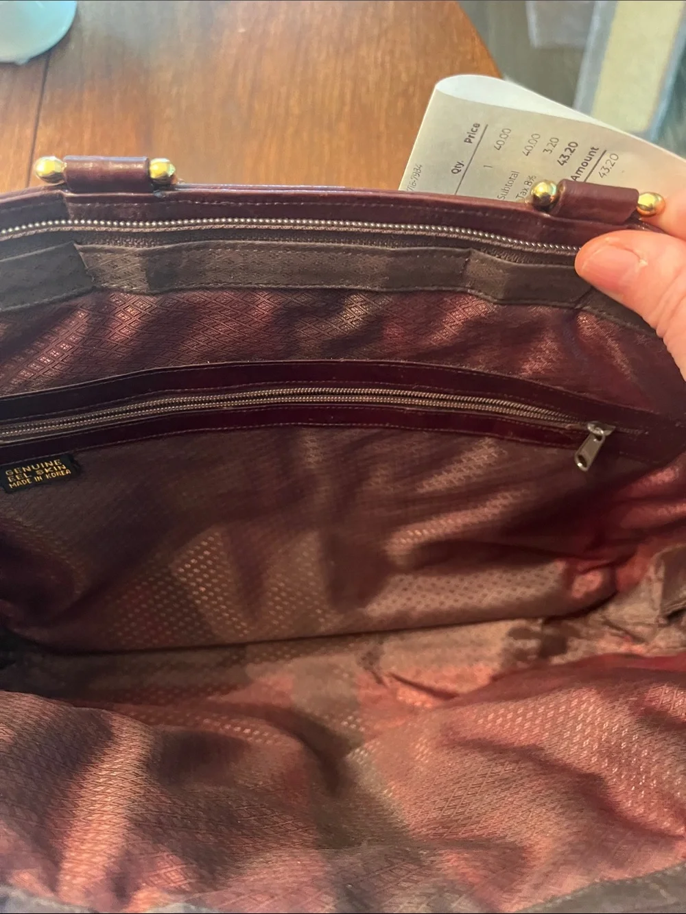 Vintage Men’s Briefcase in Brown with Gold Accents